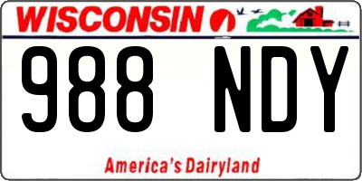 WI license plate 988NDY