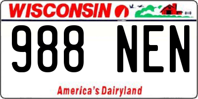 WI license plate 988NEN