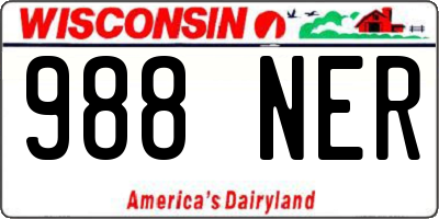 WI license plate 988NER