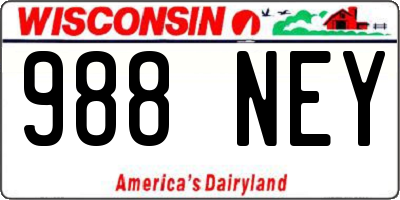 WI license plate 988NEY