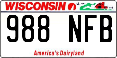 WI license plate 988NFB