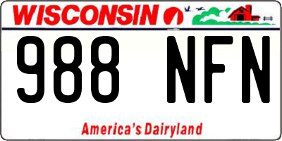WI license plate 988NFN