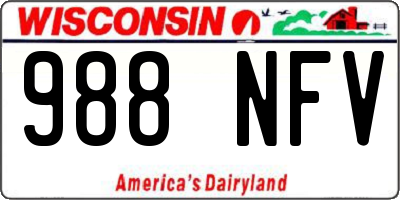 WI license plate 988NFV