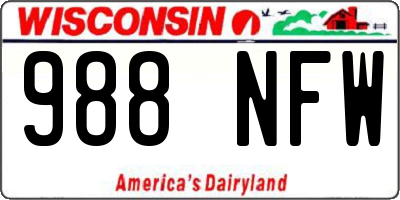 WI license plate 988NFW