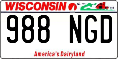 WI license plate 988NGD
