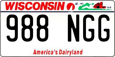 WI license plate 988NGG