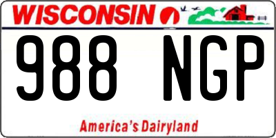WI license plate 988NGP