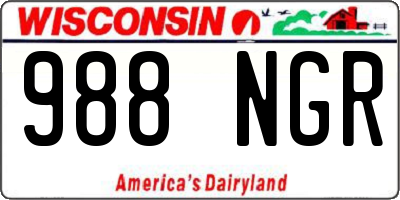 WI license plate 988NGR