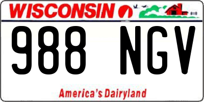 WI license plate 988NGV