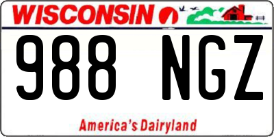 WI license plate 988NGZ