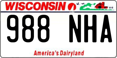 WI license plate 988NHA