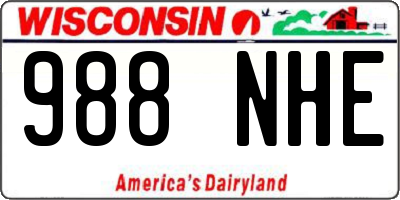 WI license plate 988NHE