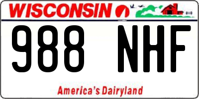 WI license plate 988NHF