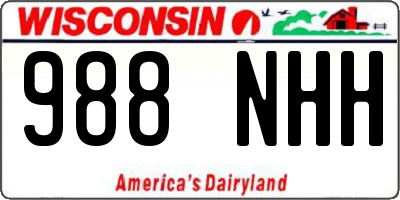 WI license plate 988NHH