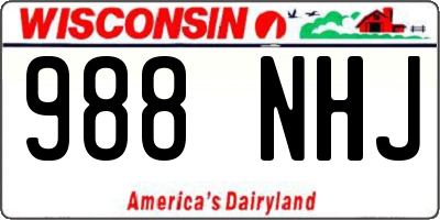WI license plate 988NHJ