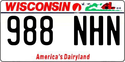 WI license plate 988NHN
