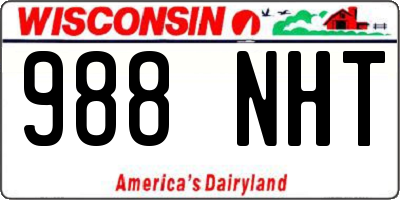WI license plate 988NHT