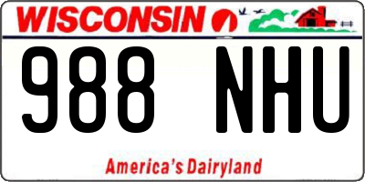 WI license plate 988NHU