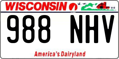 WI license plate 988NHV
