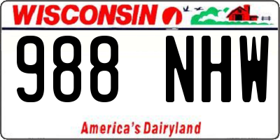 WI license plate 988NHW