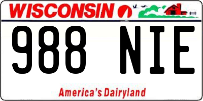 WI license plate 988NIE