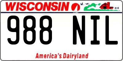 WI license plate 988NIL