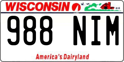 WI license plate 988NIM