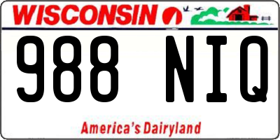 WI license plate 988NIQ