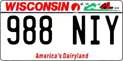 WI license plate 988NIY