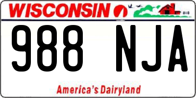 WI license plate 988NJA