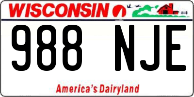 WI license plate 988NJE