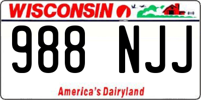 WI license plate 988NJJ
