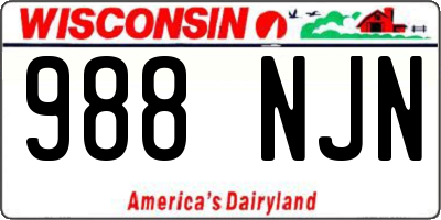 WI license plate 988NJN