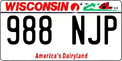 WI license plate 988NJP