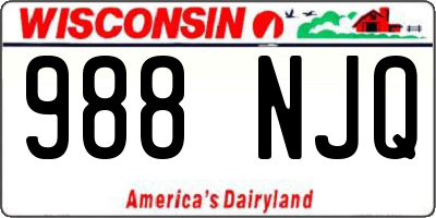 WI license plate 988NJQ