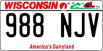 WI license plate 988NJV
