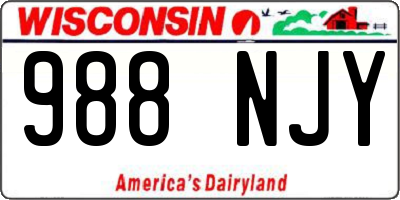 WI license plate 988NJY