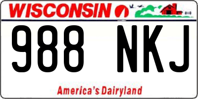 WI license plate 988NKJ