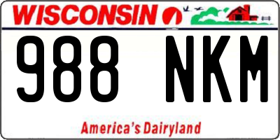 WI license plate 988NKM