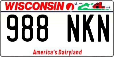 WI license plate 988NKN