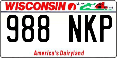 WI license plate 988NKP