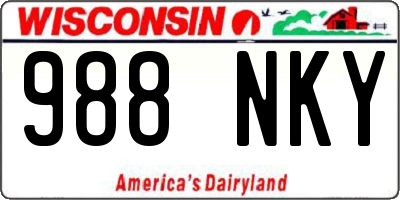 WI license plate 988NKY