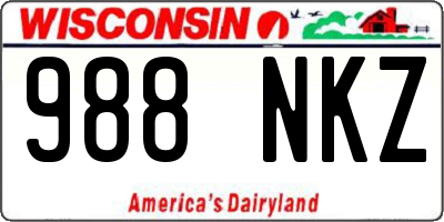 WI license plate 988NKZ