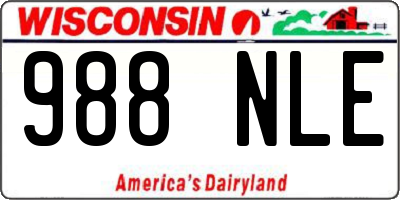 WI license plate 988NLE
