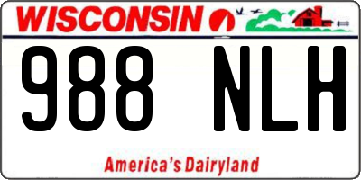 WI license plate 988NLH