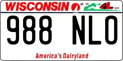 WI license plate 988NLO