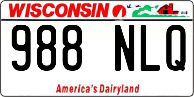 WI license plate 988NLQ