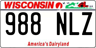 WI license plate 988NLZ