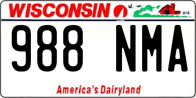 WI license plate 988NMA