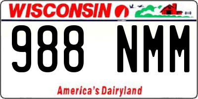 WI license plate 988NMM